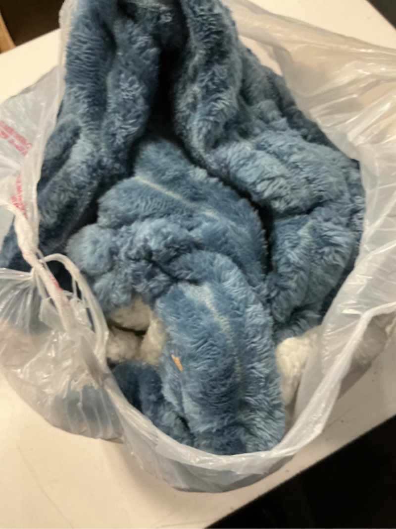 Condition photo showing Good Condition for praying god's prayer blanket – cloud-like soft blue throw blanket gifts with christian message, get well healing comfort gift for women & men, sympathy faith-based cozy throw 50x60 inch