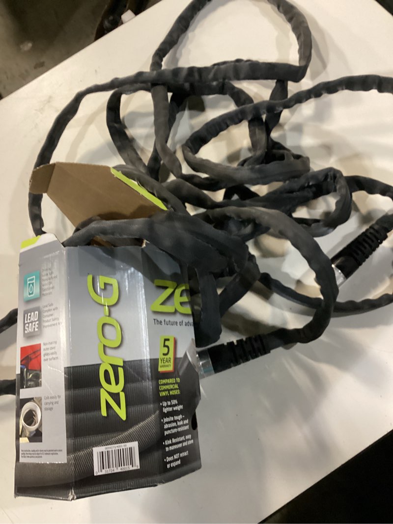 Condition photo showing As Is for teknor apex zero-g 5/8 in. d x 50 ft. l heavy duty commercial grade garden hose