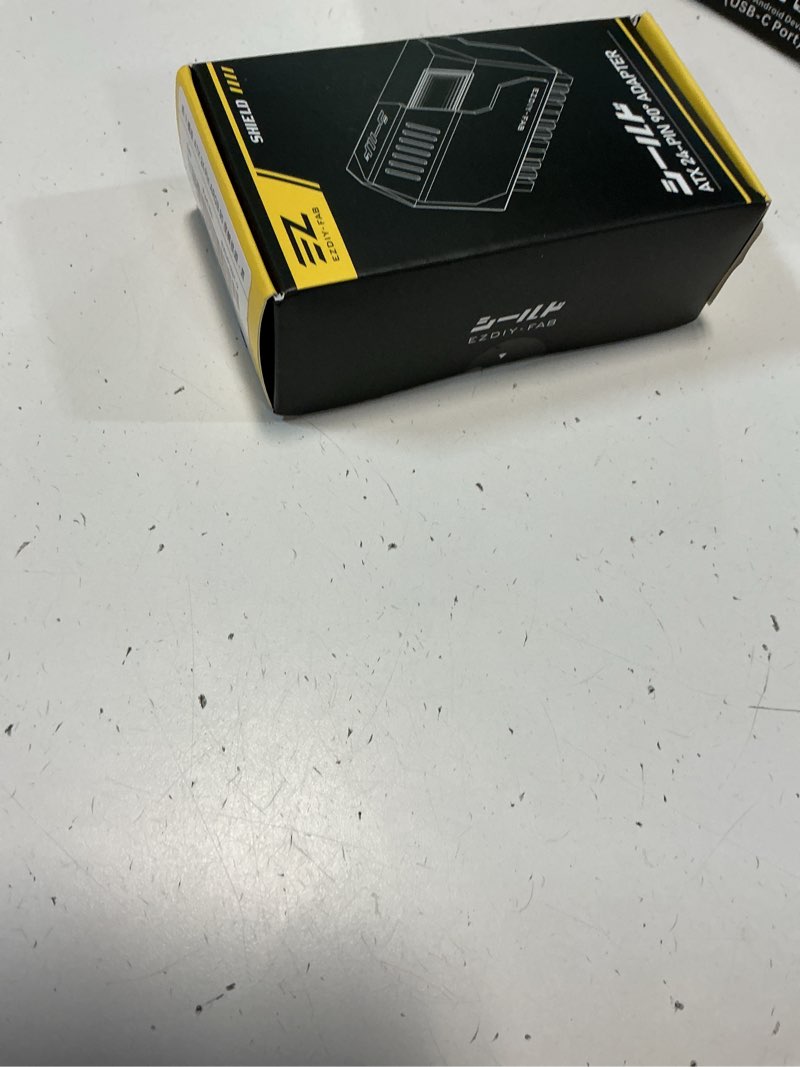 Condition photo showing New/Like New for ezdiy-fab shield 24-pin 90 degree angle adapter with infinity mirror argb light,atx 24 pin power connector, 5v 3pin argb sync-90 degree-black-1 pack
