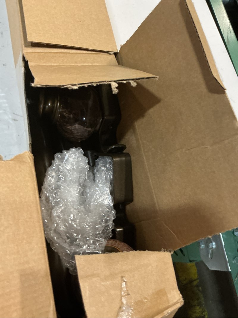 Condition photo showing As Is for KAMANINA 1 Inch Double Curtain Rod 36 to 72 Inches (3-6ft) Bronze Telescoping Curtain Rods for Windows, Heavy Duty Dual Drapery Rods with Marbled Finials Antique Bronze 36-72"