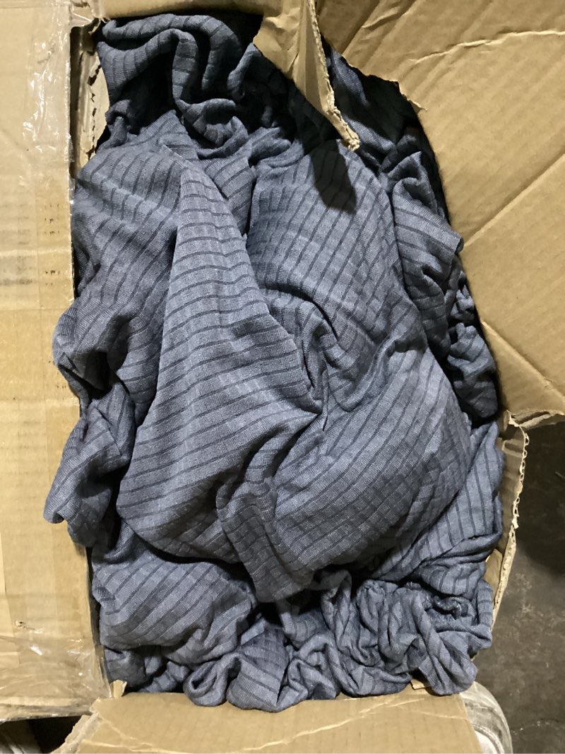 Condition photo showing Good Condition for (similar too & darker blue) comfy fireside chair covers, stretch armless lounge sofa slipcover, lazy floor couch furniture protector bean bag couch cover togo sofa cover for bedroom