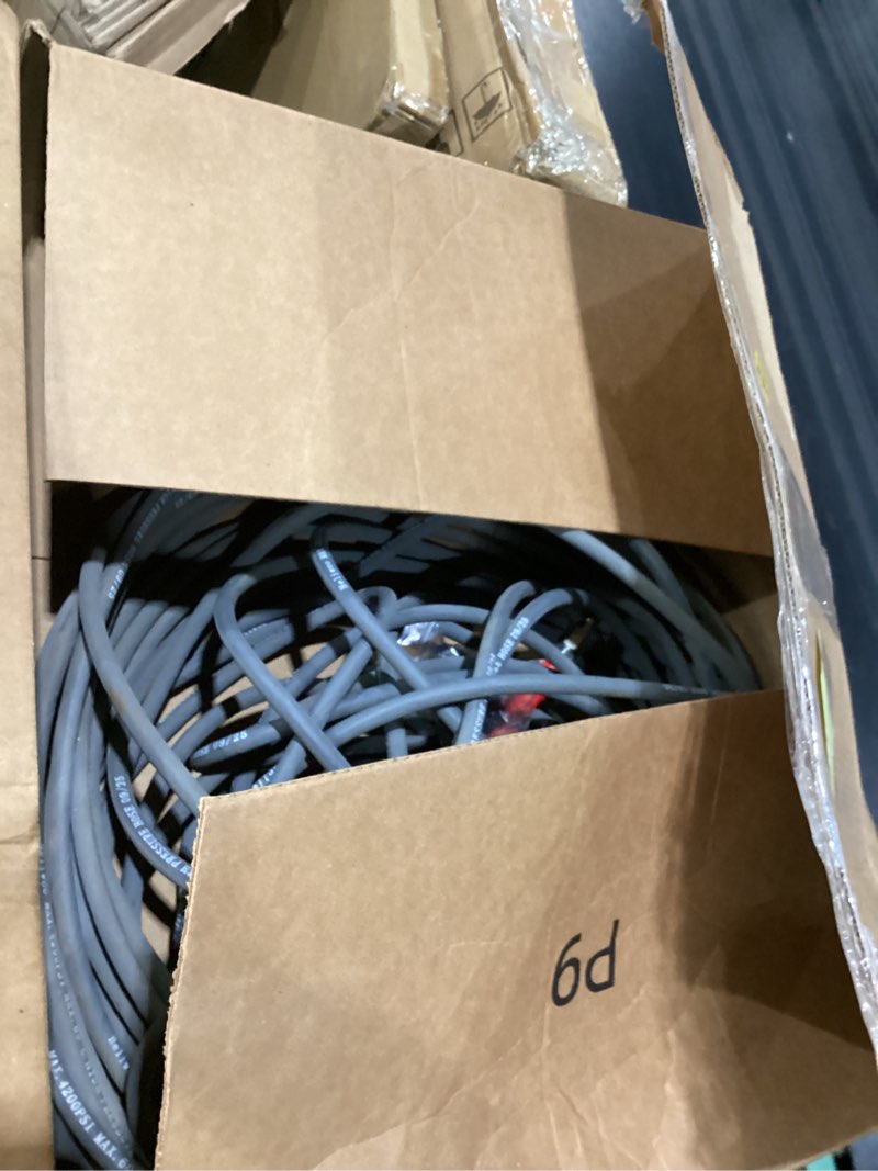 Condition photo showing Good Condition for pressure washer hose 150ft, 4200psi 1/4 inch kink resistant power washer extension hose, flexible heavy duty replacement hose, compatible with m22 14mm fittings, high tensile wire braid