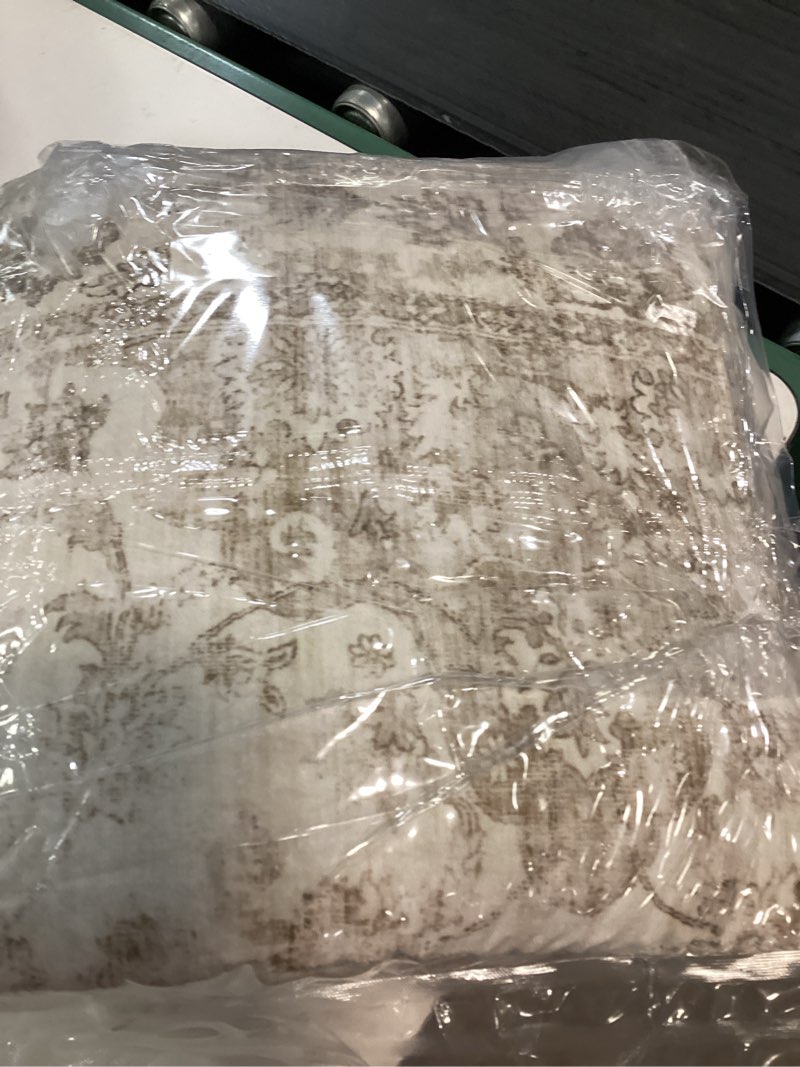 Condition photo showing Good Condition for 2x10 washable neutral runner rug beige vintage hallway kitchen carpet non-slip soft low pile floral throw rug for bedroom bathroom laundry living room 2' x 10' (runner) beige