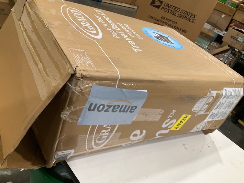 Condition photo showing As Is for Graco Pack n Play Dome LX Playard with Baby Bassinet, Lightweight Portable Crib, Push-Button Fold Travel Crib, Redmond, Convertible