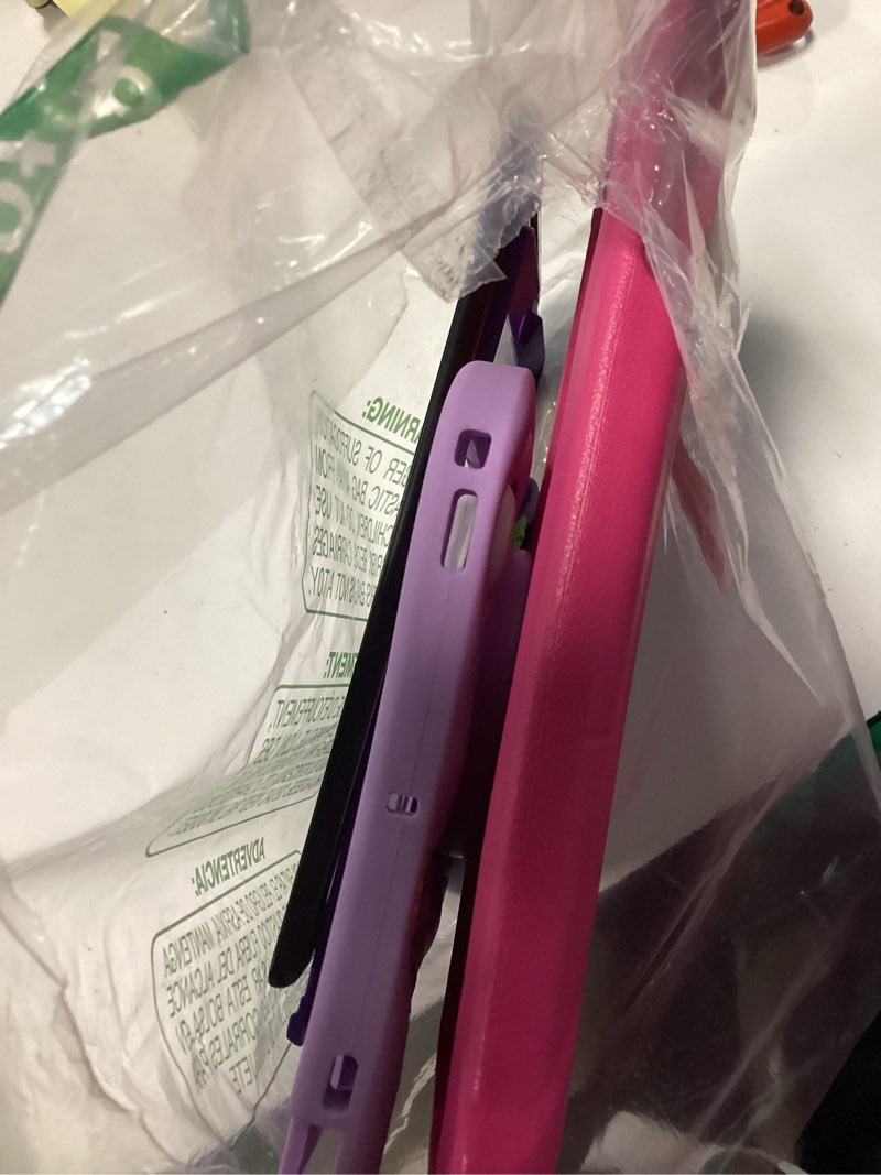 Condition photo showing As Is for kidcube for ipad 5th/6th generation case, for ipad air 1st/2nd gen, for ipad pro 9.7 inch case - girls cute kawaii girly 3d purple butterfly design cover with rotating stand & strap silicone women purple for ipad 5th/6th/air1/air2/pro 9.7