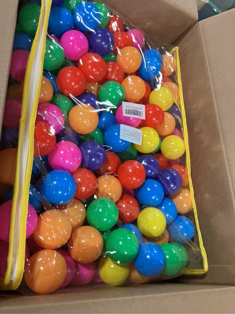 Condition photo showing New/Like New for Ball Pit Balls Phthalate Free BPA Free Crush Proof Plastic - 7 Bright Colors in Reusable Play Toys for Kids with Storage Bag 400 balls, 7 colors