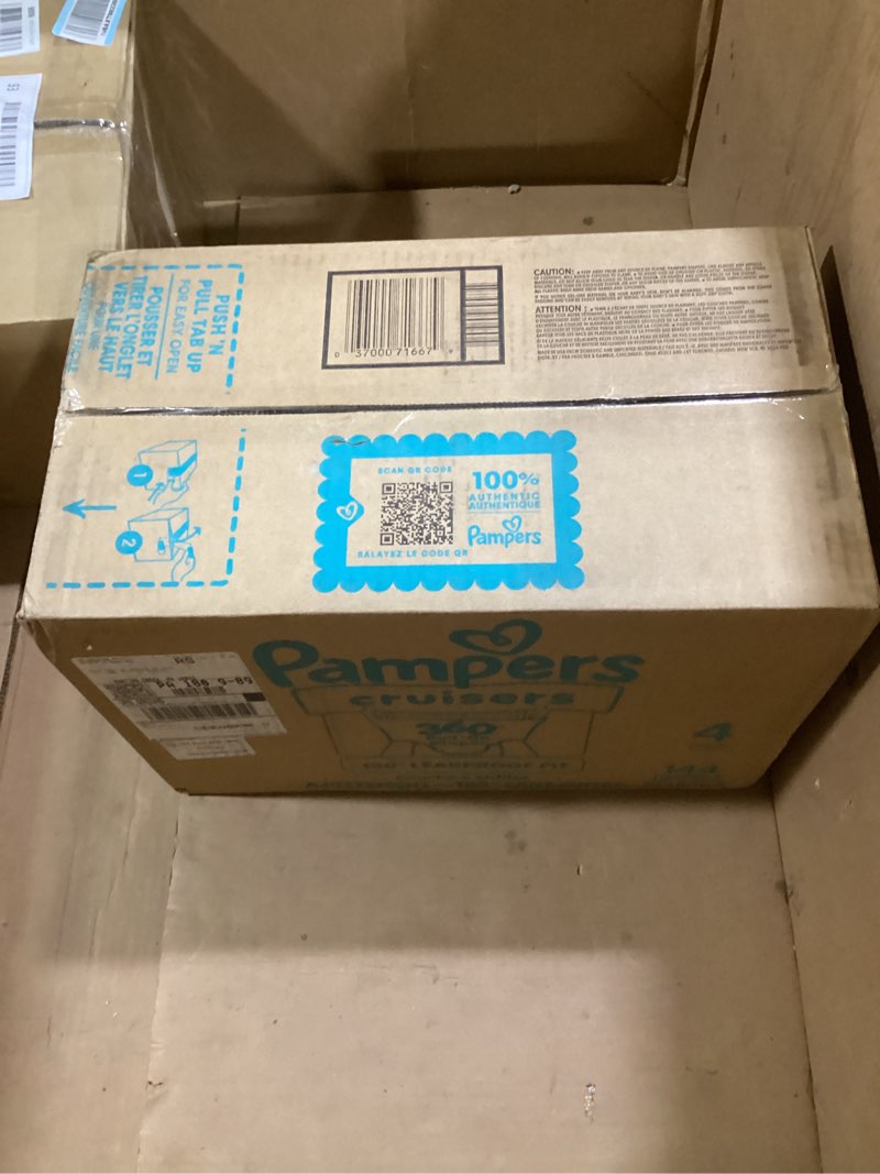 Condition photo showing Good Condition for Pampers Diapers - Cruisers 360 - Size 4, 144 Count, Babyproof up to 100% Leakproof Pull-On Diaper Size 4 144