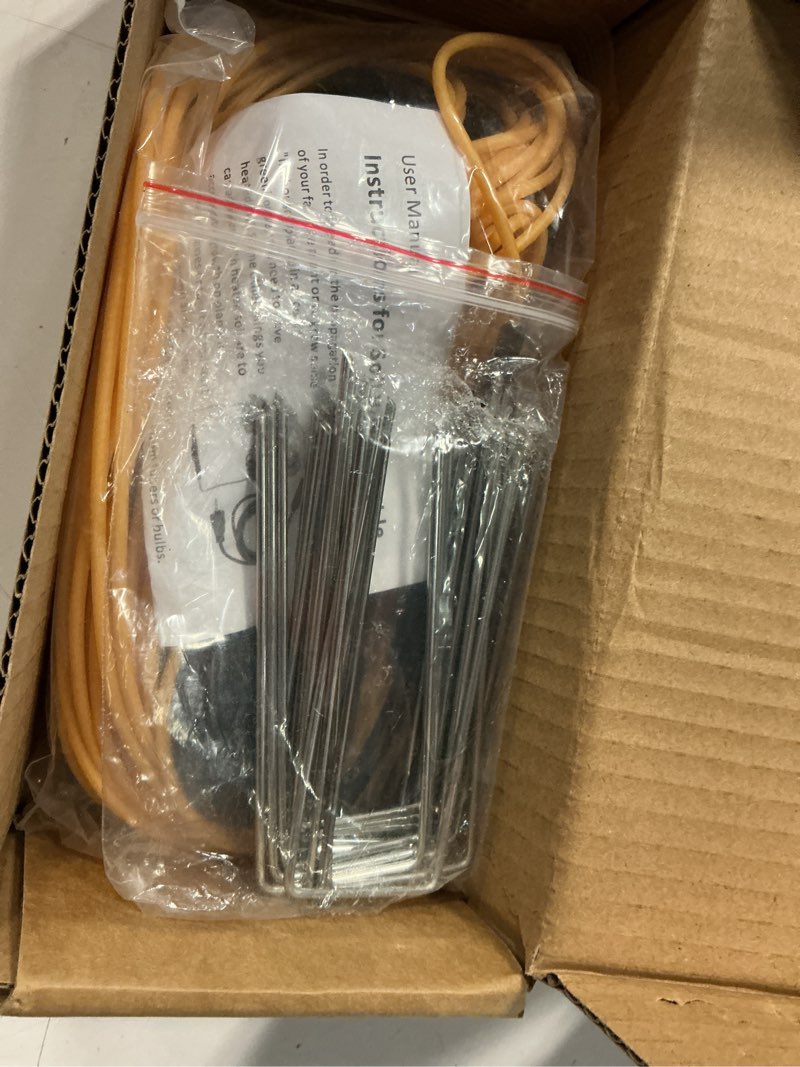 Condition photo showing New/Like New for adnee 59ft thermostatic soil heating cable,rubber heating warming cable with thermostat and ground stakes,plant soil heater cable for cold frame,graden,greenhouse seed grow 59 ft