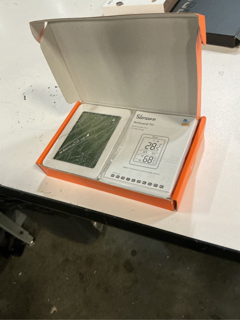 Condition photo showing New/Like New for sonoff airguard th, indoor smart zigbee temperature and humidity sensor, 3.6'' lcd display, app monitor