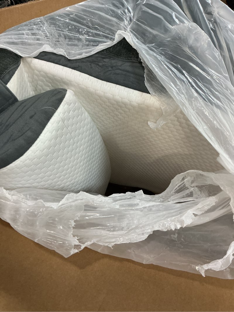 Condition photo showing Good Condition for 3PCS Wedge Pillow Set for After Surgery, Back Pillow for Bed Sitting up, 10-in-1 Foam Wedge Pillow for Acid Reflux & Back Pain Relief, Post Surgery Pillow for GERD & Snoring, White White 3PCS