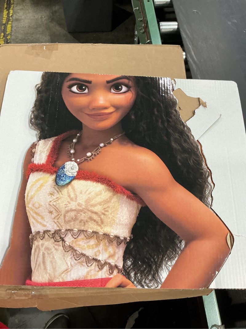 Condition photo showing As Is for Cardboard People Moana Life Size Cardboard Cutout Standup - Disney's Moana 2 (2024 Film)