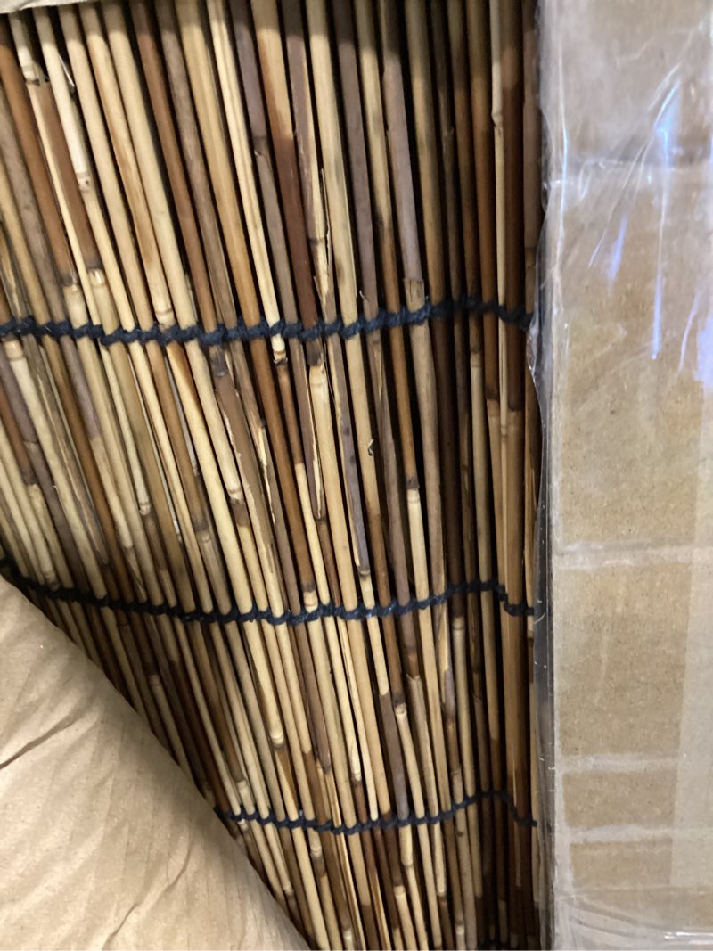 Condition photo showing Good Condition for barydat 2 pcs 4 x 16.4 ft bamboo privacy screen, reed fence roller patio decorative fences reed screen curtain for garden backyard patio balconies 2 4 x 16.4 ft