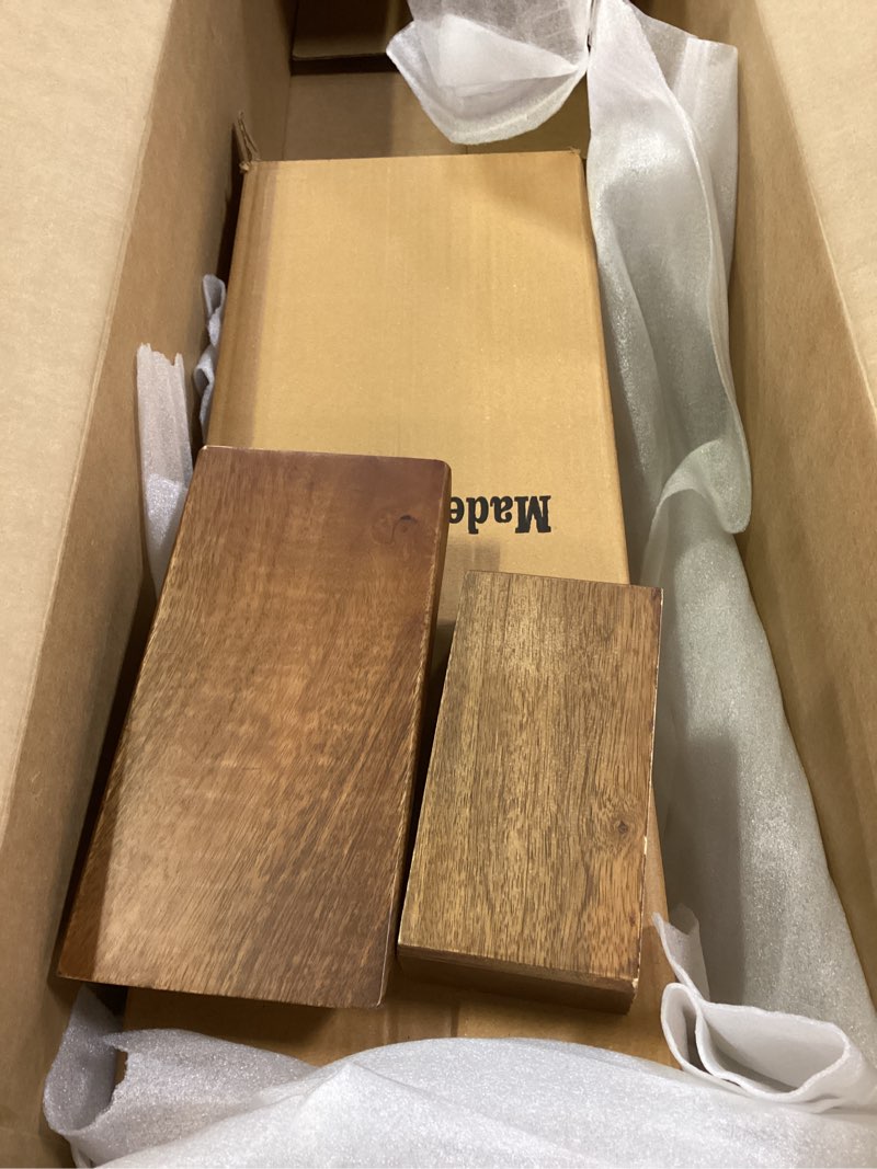 Condition photo showing Good Condition for Meditation Altar Table – 21 x 7.5 x 6 Inch Handmade Tiered Puja Shrine - Small Alter Tables for Relaxation, Prayer - Buddha Meditation Alter Made of Strong and Durable Mango Wood