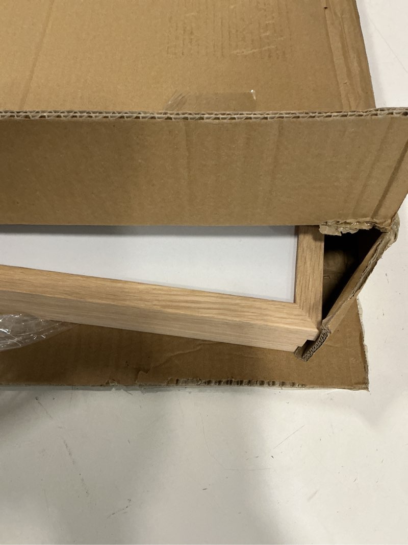 Condition photo showing New/Like New for minimalist 16x20 frames with mat for 11x14 set of 3, natural solid oak wood 16x20 frame, lightweight for wall mounting(3 pack, oak) 16"x20" - 3pk oak