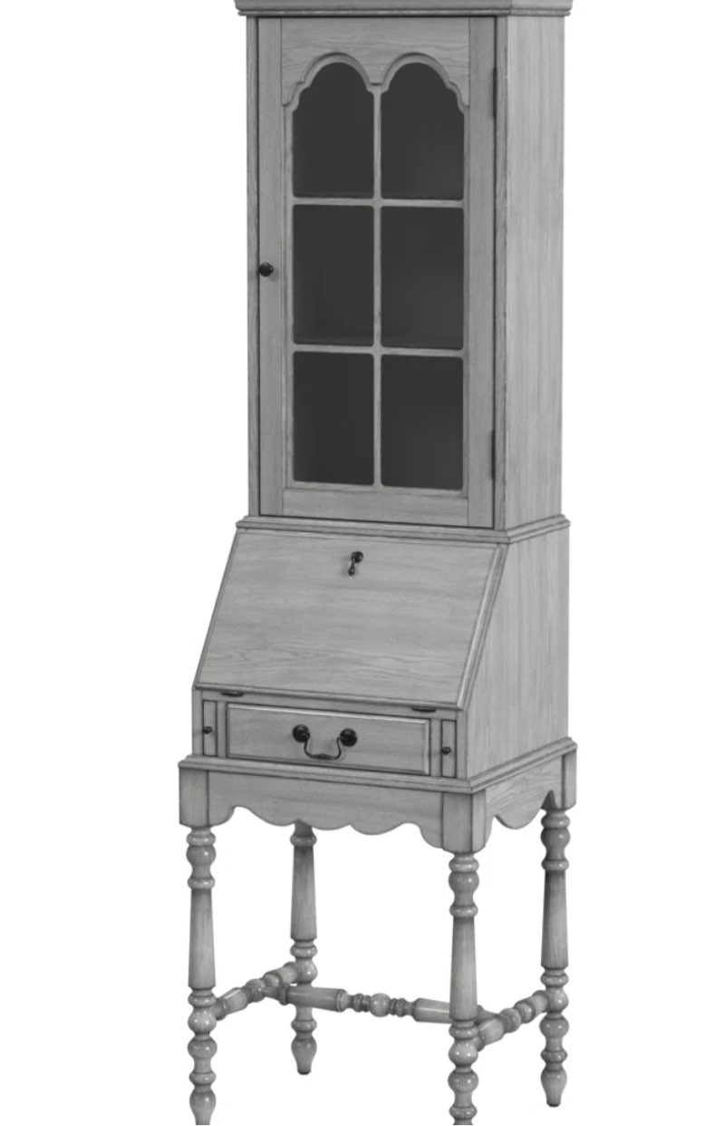 Amzi Almeater Solid Wood Secretary Desk with Hutch INCOMPLETE 