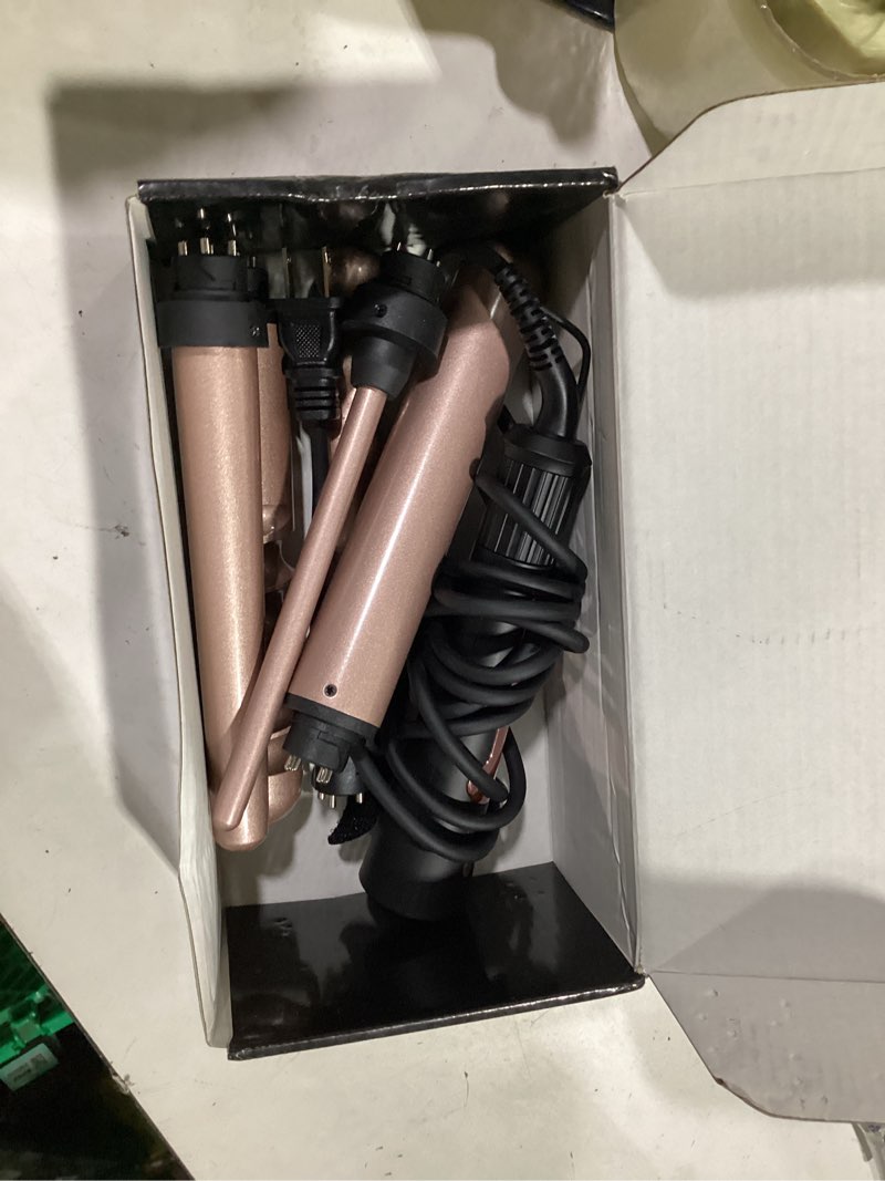 Condition photo showing Good Condition for curling wand, curling iron brush for bangs and long hair((rose gold curling iron (0.35-1.25 inch))