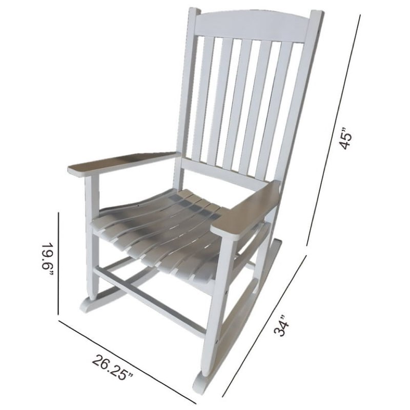mainstays outdoor wood porch rocking chair, white