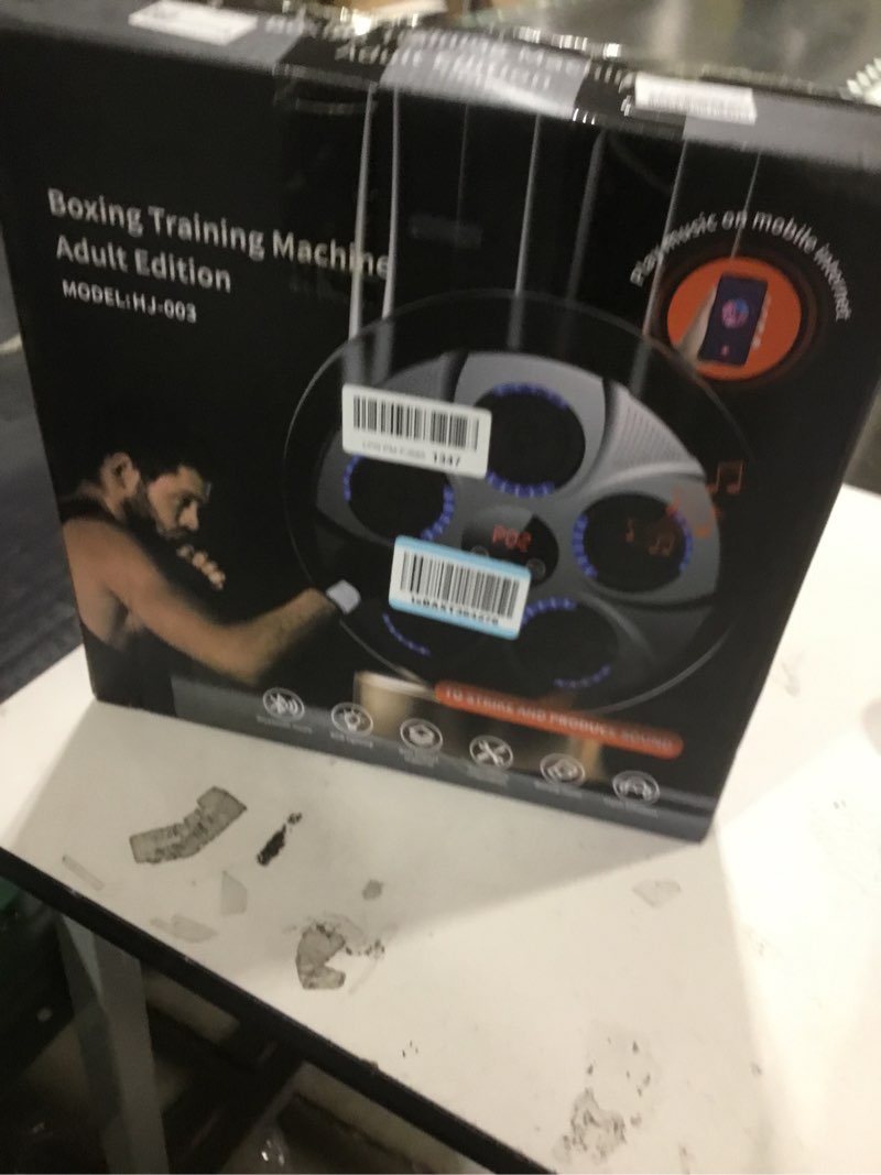 Condition photo showing New/Like New for Music Boxing Machine, Bluetooth, Portable Electronic Music Boxing Machine with Boxing Gloves, Adult & Kids Training Equipment for Home, Gym, Office Fitness Workout Extra L