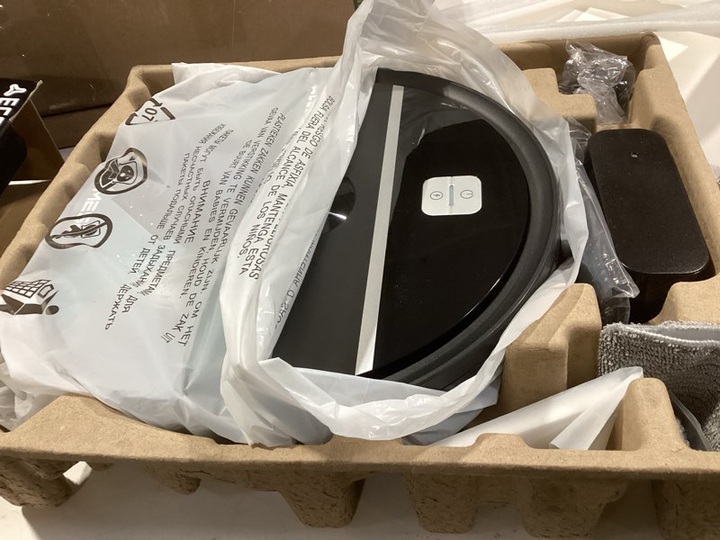 Condition photo showing Good Condition for ECOHOME Robot Vacuum and Mop Combo,3500Pa Powerful Suction, with Wi-Fi/App/Remote,2 in 1 Mopping Robot Vacuum Cleaner,Dustbin and Watertank, for Pet Hair,Hard Floors and Low Pile Carpet,Black