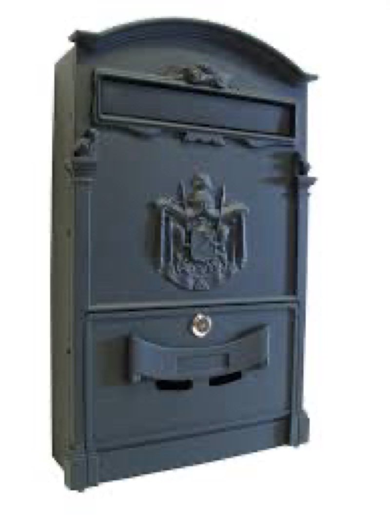 Fine Art Living - Barcelona (AB01L) Locking Cast Aluminum Mailbox for Outside: Vintage Victorian Hea