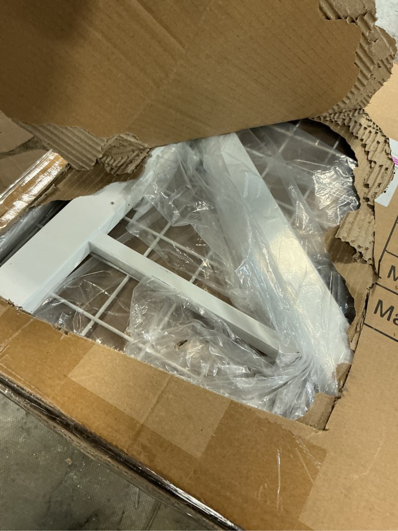 Condition photo showing Good Condition for gridwall panel floorstanding display stand one-step installation white finish, l base
