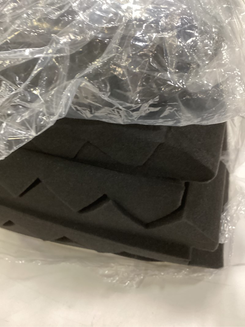 Condition photo showing Good Condition for Sound Proof Foam Panels - 12 x 12 x 2 Inches  6 Pack Wedges Acoustic Foam Panels Sound Proofing Padding for Walls and Ceiling High Density Foam Studio Foam (Black) 12 x 12 x 2 Inches Black - 6 Pack Wedge Panels