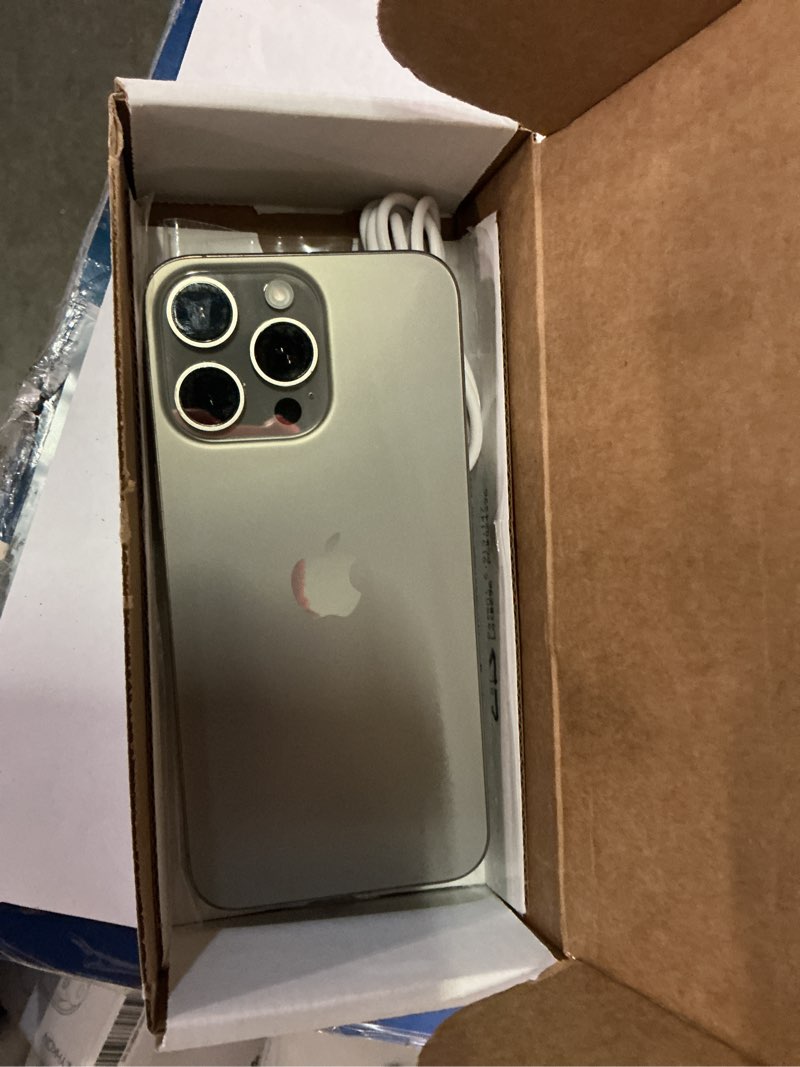 Condition photo showing Good Condition for apple iphone 15 pro max, 256gb, natural titanium - unlocked (renewed) natural titanium unlocked 256 gb renewed.    *** working condition verified. no network or connectivity tests were performed.bidder be advised ***