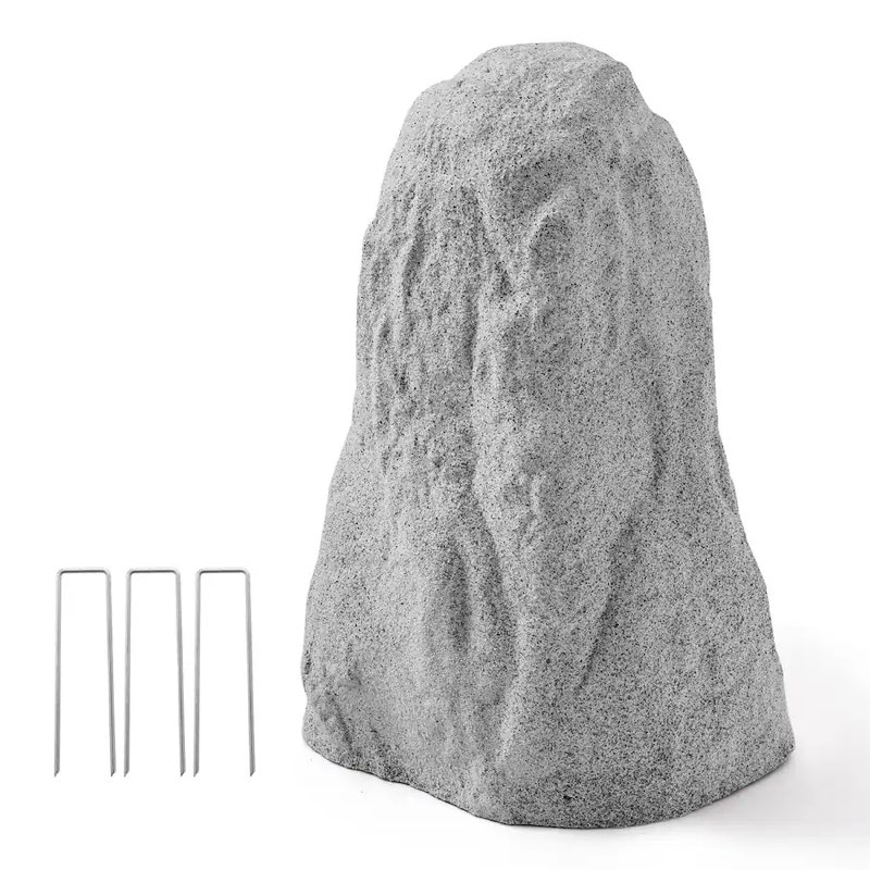 vevor - faux rock cover, outdoor fake rock well pump cover, realistic natural texture, weather-resistant artificial boulder - light gray