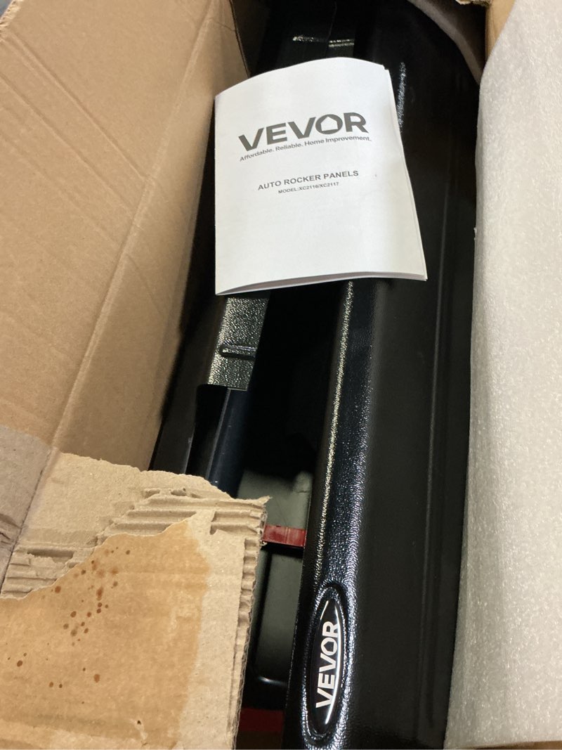 Condition photo showing Good Condition for VEVOR Rocker Panel Guard, Compatible with 2014-2018 Chevrolet Silverado 1500 Extended Cab, Replacement for 14068 Trail Armor Side Skirts Extension Body Kit, Driver Side, 3M Adhesive, Black