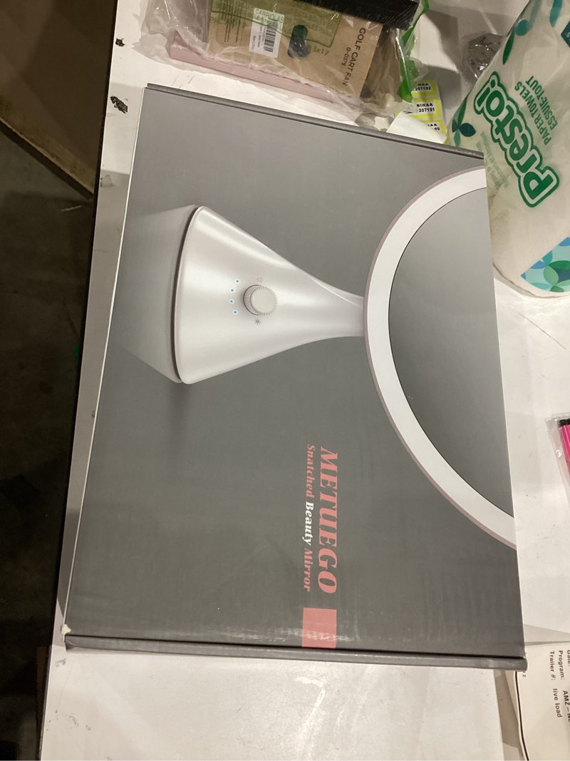 Condition photo showing New/Like New for Lighted Makeup Mirror with Magnification Electric Plug in, 7X Magnifying Lighted Vanity Makeup Mirror with Led Lights White