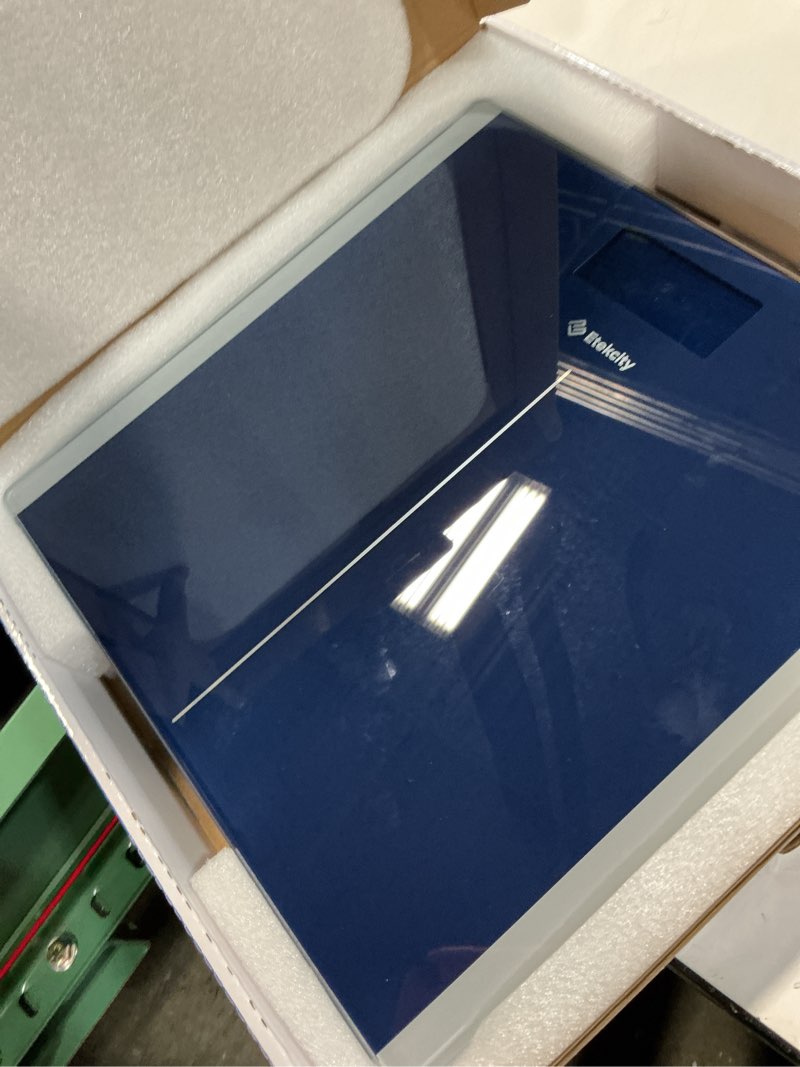 Condition photo showing Good Condition for ge smart scale for body weight, bmi, fat, muscle mass, digital bathroom scales 500lbs bluetooth 11.8" large platform weighing machine health monitor with app, dark blue