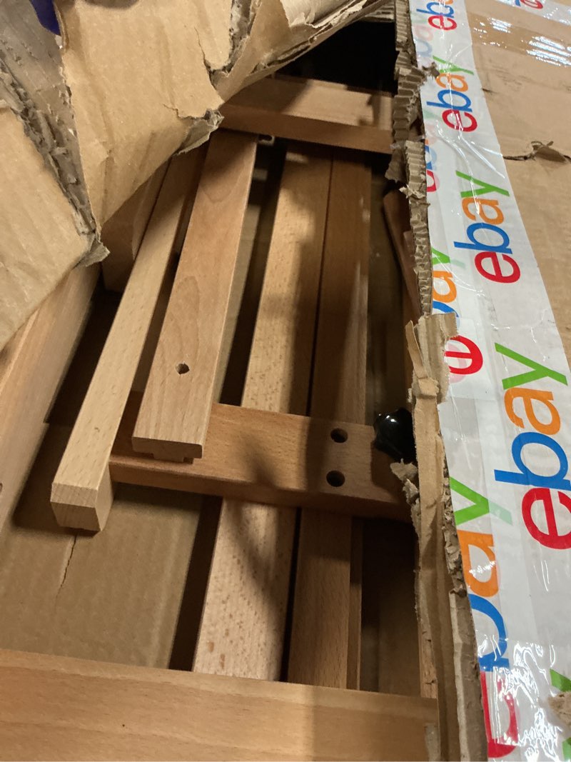 Condition photo showing Good Condition for H-Frame Multifunctional Easel, Foldable & Adjustable (Vertical to Horizontal), Holds Two Canvases (Up to 77 Inches), Professional H-Frame Art Easel for Adults Natural