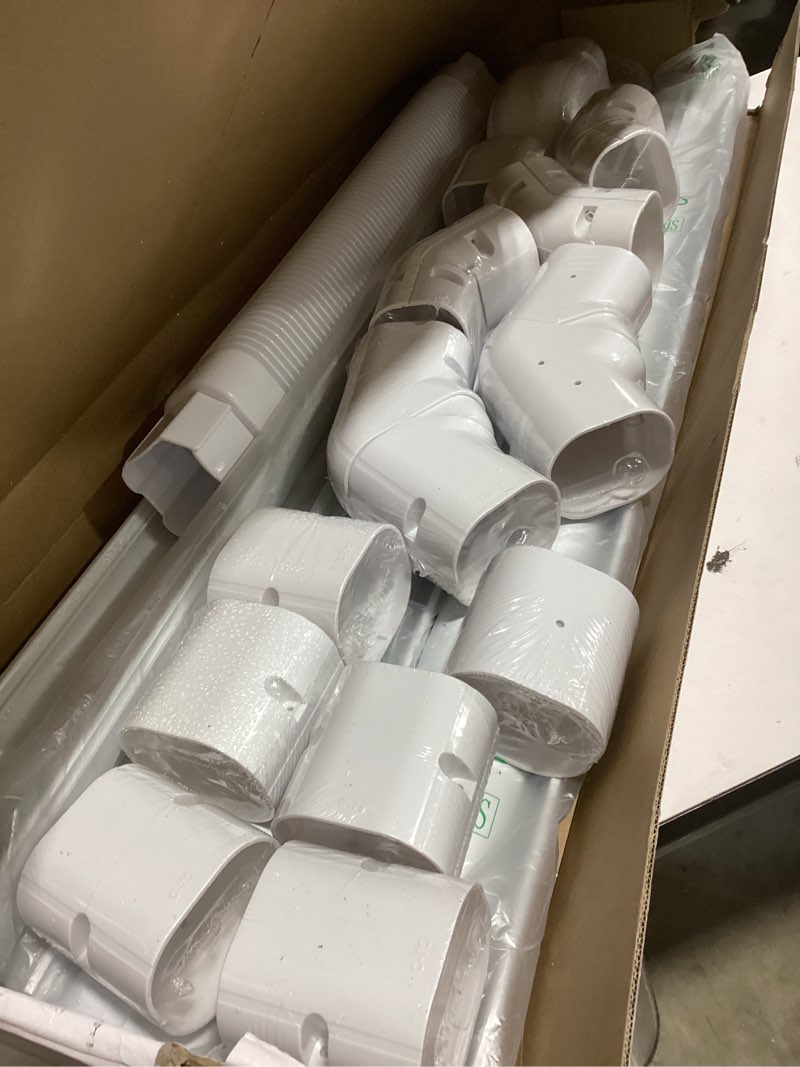Condition photo showing As Is for ductless hvac mini split line set cover - ac pipe cover kit (white 3x30ft) | keeps mini split line sets organized and protected while creating a clean, paintable finish for lasting hvac installations.