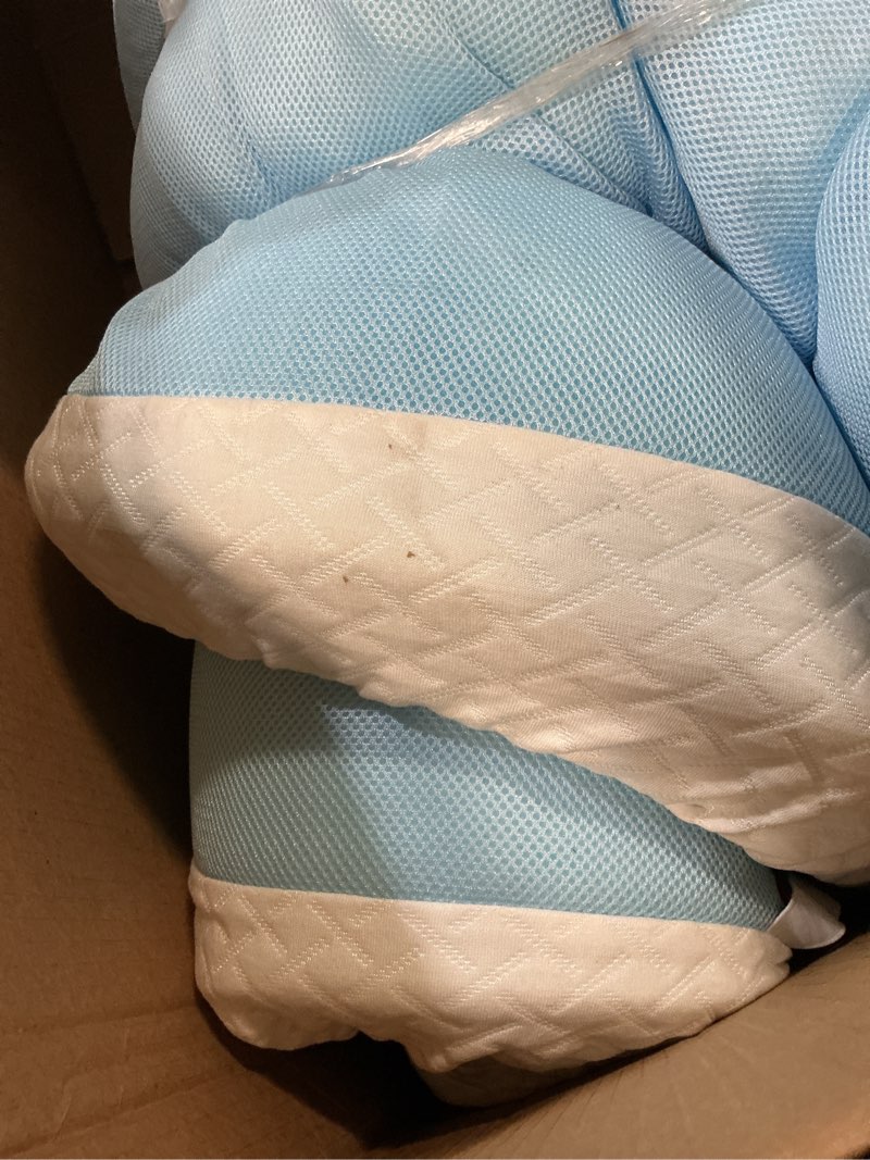 Condition photo showing As Is for medium 60x80x 3 in gel-infused memory foam mattress topper with removable fitted cover