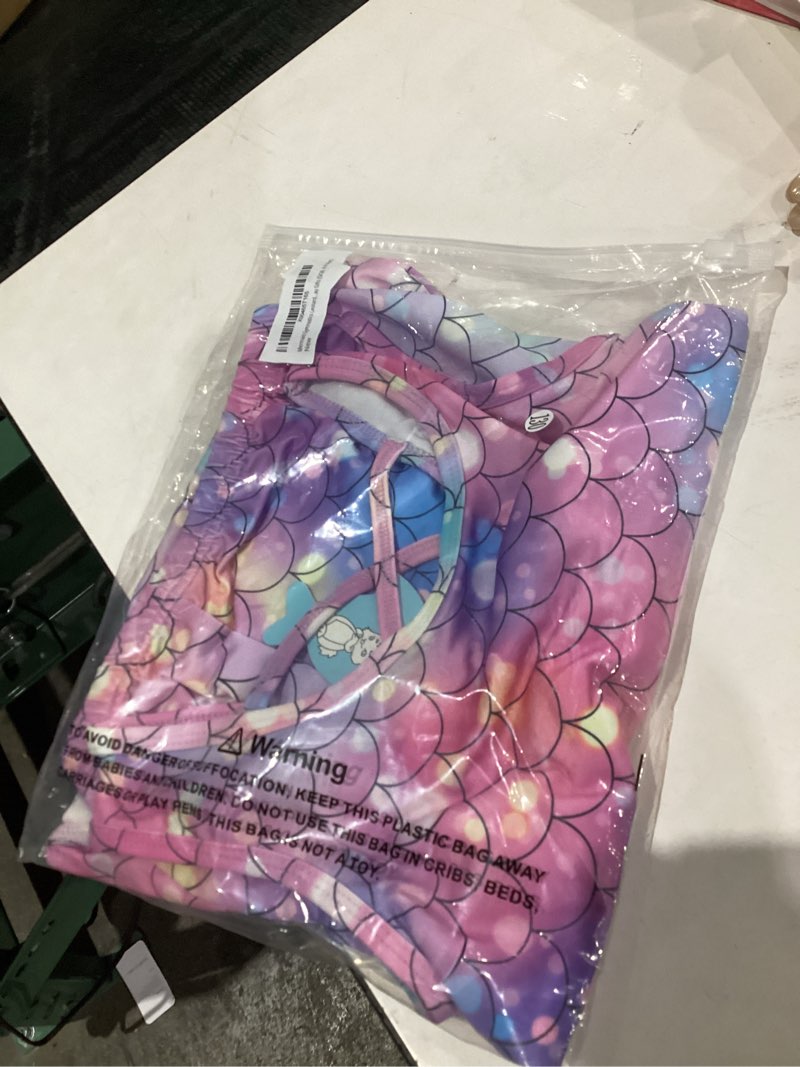 Condition photo showing New/Like New for Mermaid Gymnastics Leotards for Girls 4-13 Years Old Toddler Kids Dance Tumbling Outfit Matching Shorts Set Birthday Gifts 10-11 Years Sk36