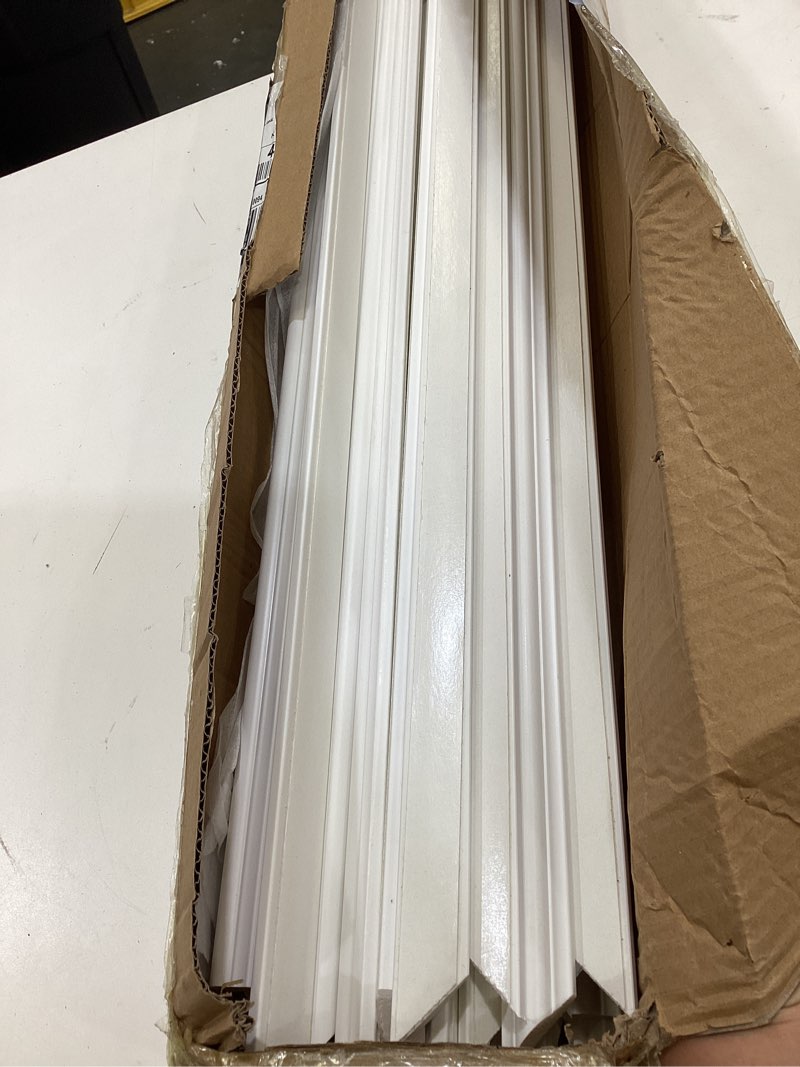 Condition photo showing As Is for pangda peel and stick wall molding kit, 3d premade accent molding wainscoting panel for interior wall moulding decor, ready to assemble wainscoting accent panel(3 set,35 x 68in + 99 x 68in) 35 x 68in + 99 x 68in 3