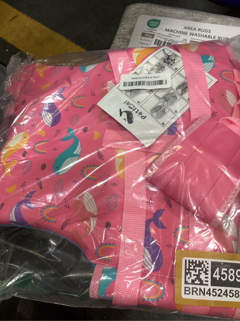 Condition photo showing Good Condition for pottwal swim vest for kids - swim jacket - made of neoprene & epe - with adjustable crotch strap light pink small