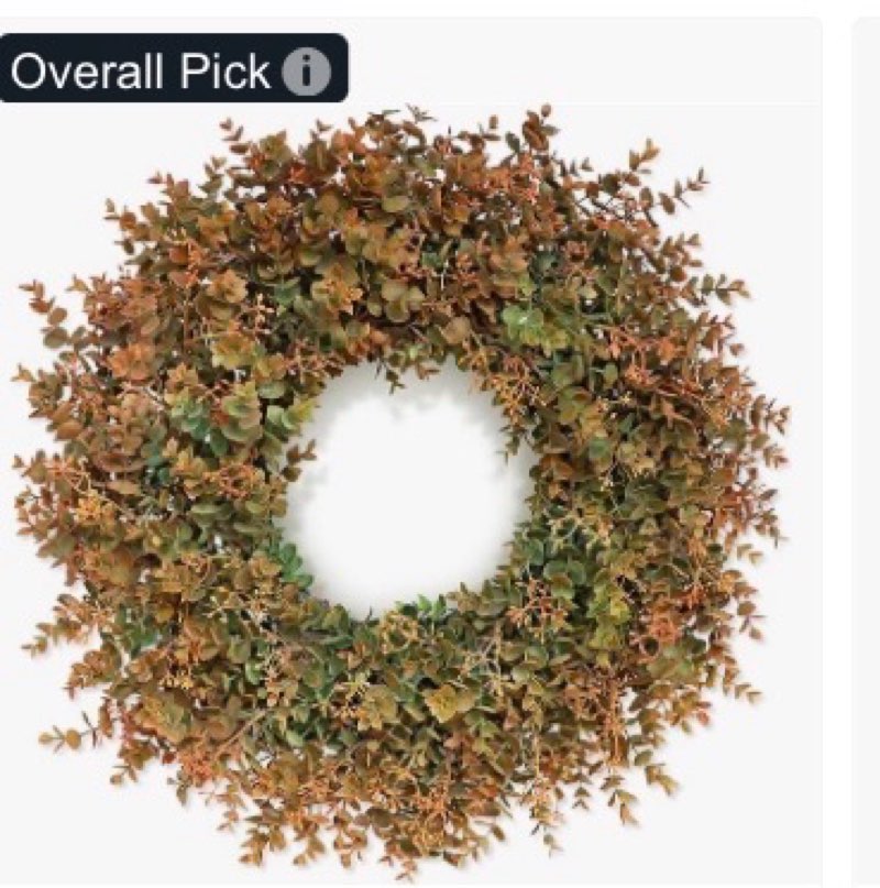 YXZZWL CORONA DE OTOÑO hojas de eucalipto artificiales 