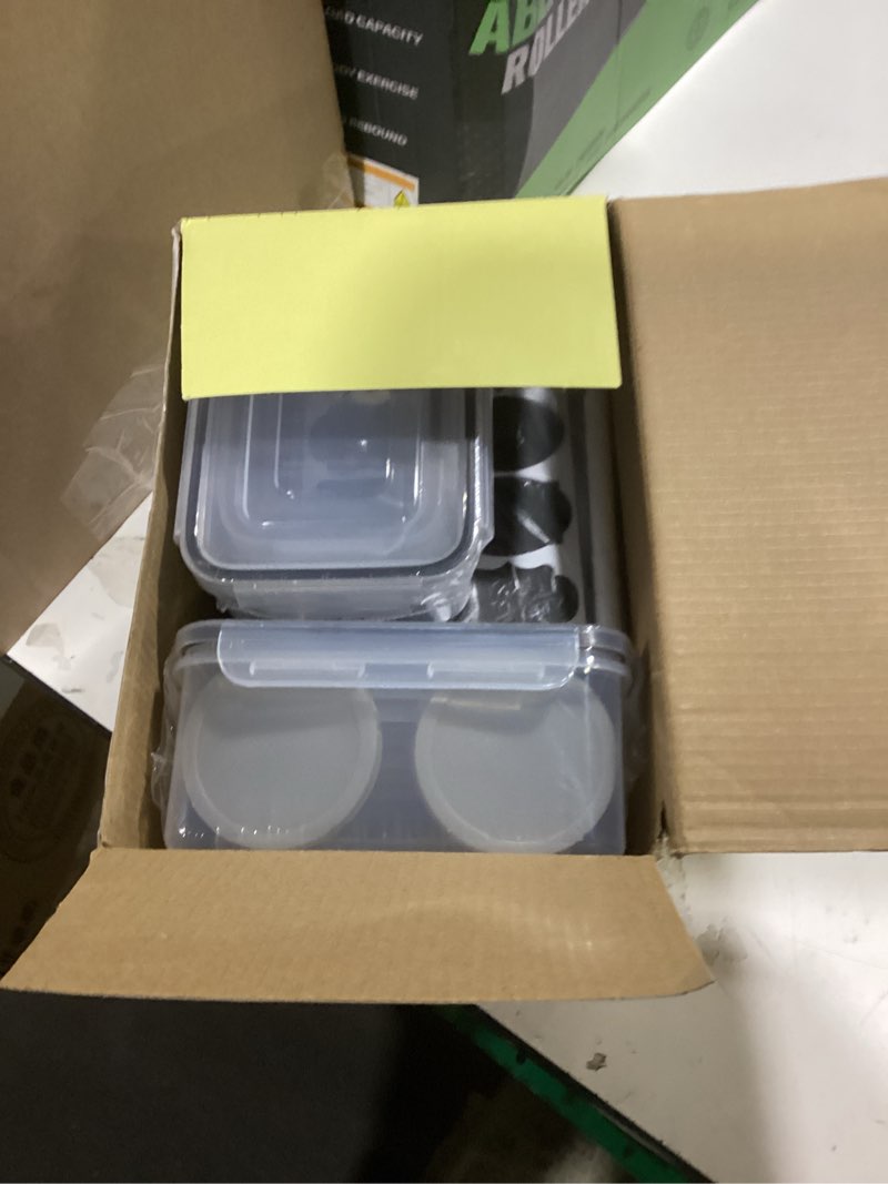 Condition photo showing New/Like New for 40 pcs food storage containers with lids airtight (20 lids &20 containers) - leakproof meal-prep containers for kitchen storage reusable plastic microwave/dishwasher safe with labels & pen 20 pack