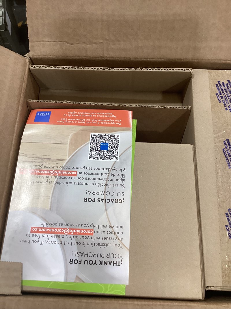 Condition photo showing As Is for vajillas corona