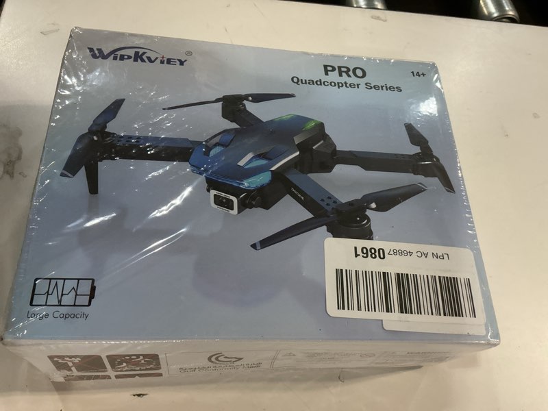 Condition photo showing New/Like New for Wipkviey Drone with Camera T28 - Mini Drone 90° Adjustment RC quadcopter 1080P HD, Fpv Foldable Drones for Adults, Drones for kids, Gesture Selfy, Headless Mode, 3D Flip, drone for Beginners black