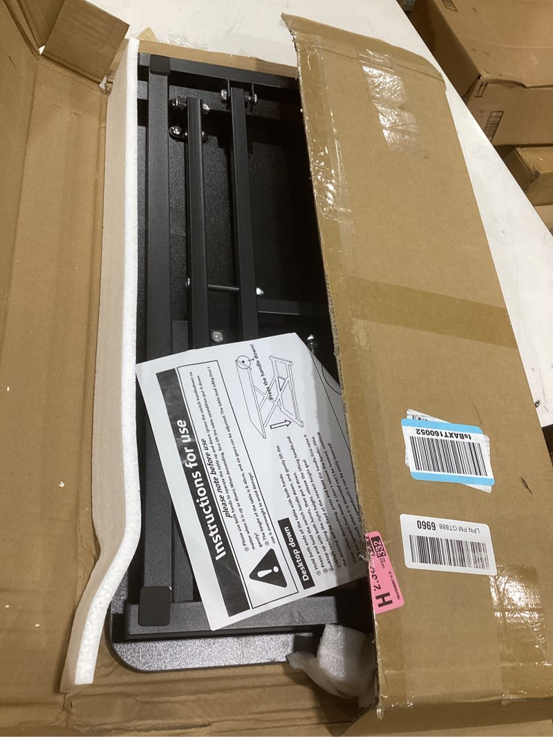 Condition photo showing Good Condition for height adjustable standing desk converter for ergonomic sit stand workstations size 23.62x13.38 inch