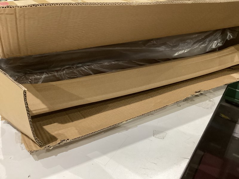 Condition photo showing Good Condition for HouseMila Queen Size Headboard, Wall Mounted Hanging Upholstered Bed Headboard with Modern Design Faux Leather Padded Headboards Ideal for Bedroom (Brown Leather, Queen | padded headboard Queen Brown