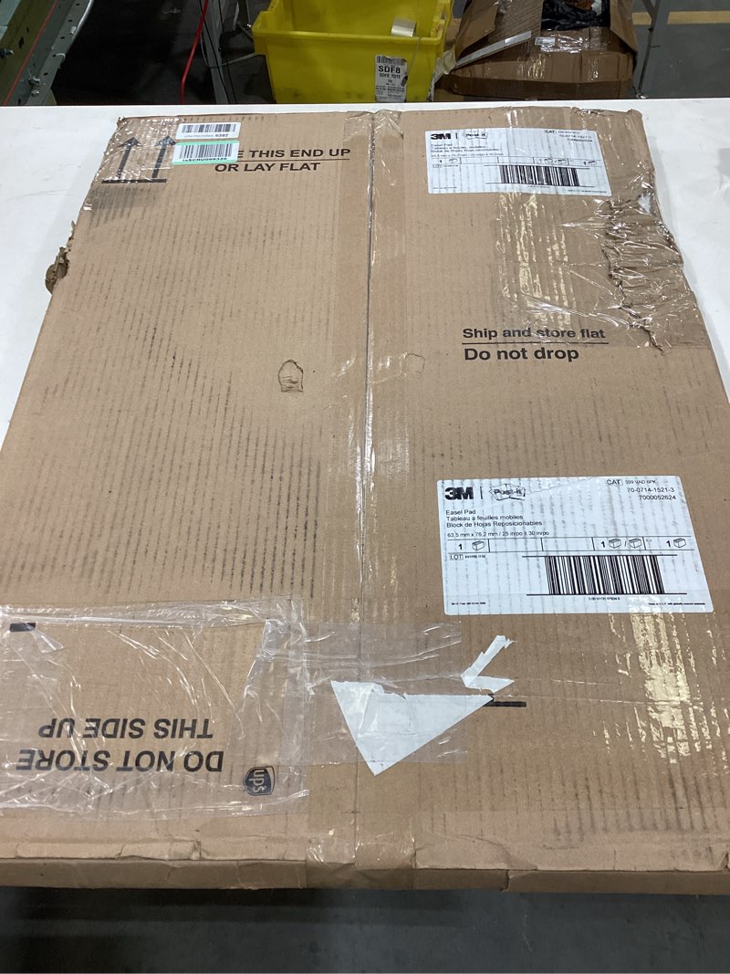 Condition photo showing New/Like New for Post-it Super Sticky Easel Pad, 25 x 30 Inches, 30 Sheets/Pad, 6 Pads, Large White Premium Self Stick Flip Chart Paper, Super Sticking Power (559VAD6PK)