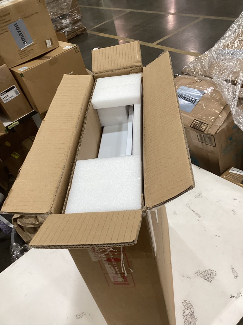 Condition photo showing Good Condition for plastic bathroom medicine mirror cabinet 16 x 22 inch, surface and recessed mount, beveled edge mirror white 16x22 inch beveled edge mirror