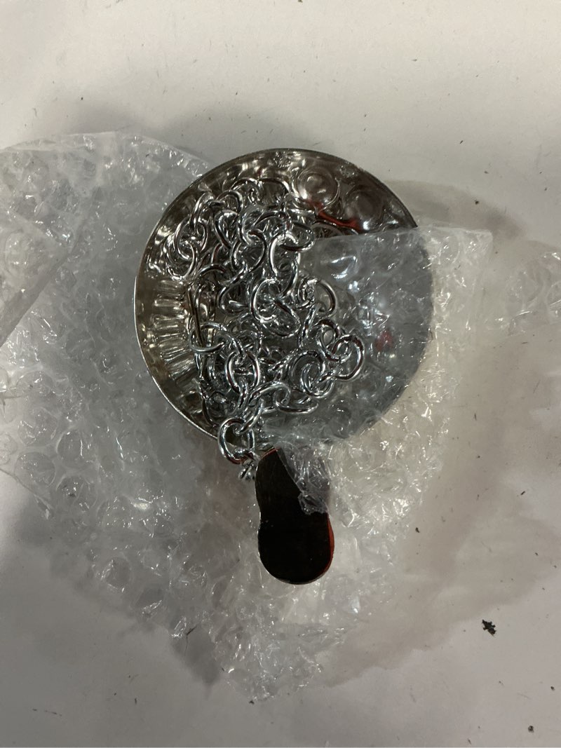 Condition photo showing Good Condition for silver plated tastevin cellarman's wine tasting cup w/attached chain by franmara