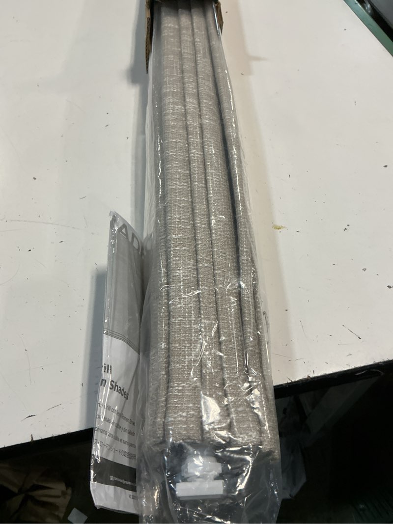 Condition photo showing Good Condition for no tools no drill cordless roman shades for indoor windows 100% blackout, for window size 31" w × 64" h beige beige 31" w × 64" h