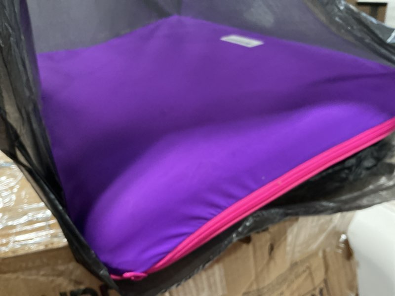Condition photo showing As Is for imaginarium memory foam pillow for bed - 16" x 24" standard – fun decorative colorful pillow for sleeping - back, stomach & side sleepers – includes cooling cover (galactic purple)