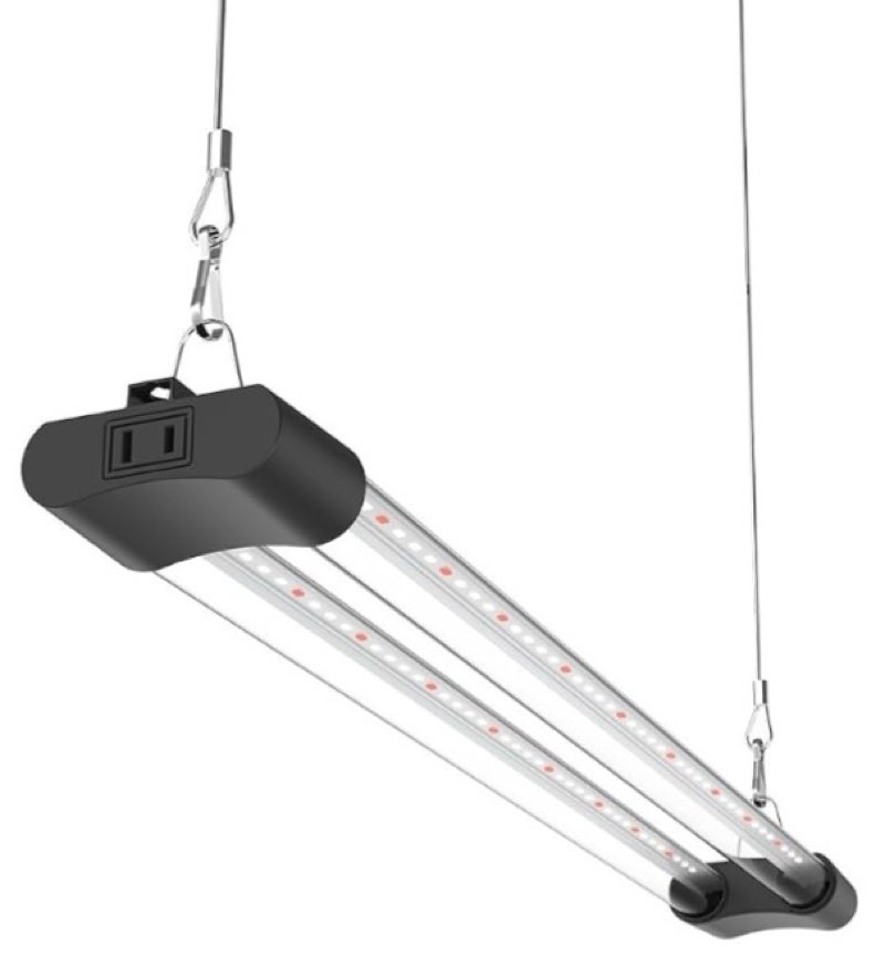 led grow light full spectrum light linkable 5000k daylight + 660nm red indoor plant lighting fixture (2 ft)
