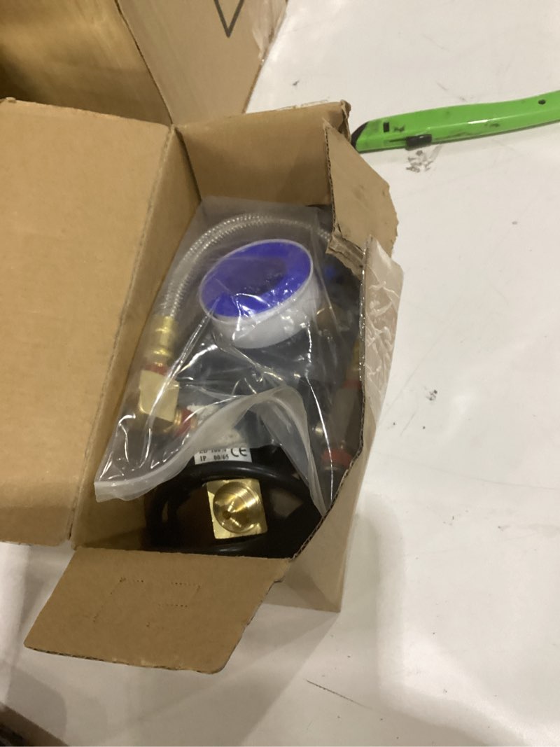 Condition photo showing Good Condition for QWORK Automatic Timed Condensate Drain Valve with Steel Hose 1/4 Inch NPT Drain Valve Elbow Fitting, 1/2" Ac110v 2-way Direct-acting Drain Valve US Plug for Compressed Air Split Set